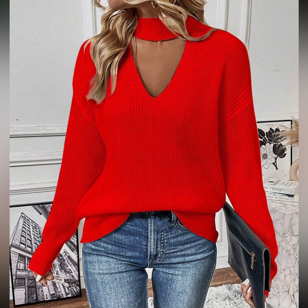 Boho cutout sweater top - Picture 2 of 16